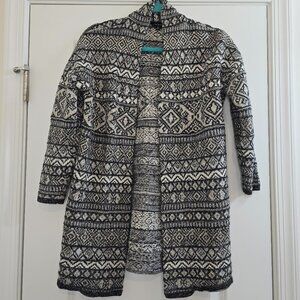 Lucky Brand Open Front Cardigan - Aztec Southwest Boho